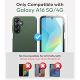 Samsung Galaxy A16 Phone Case with Screen Protector, Green - Compatible with 5G/4G Models