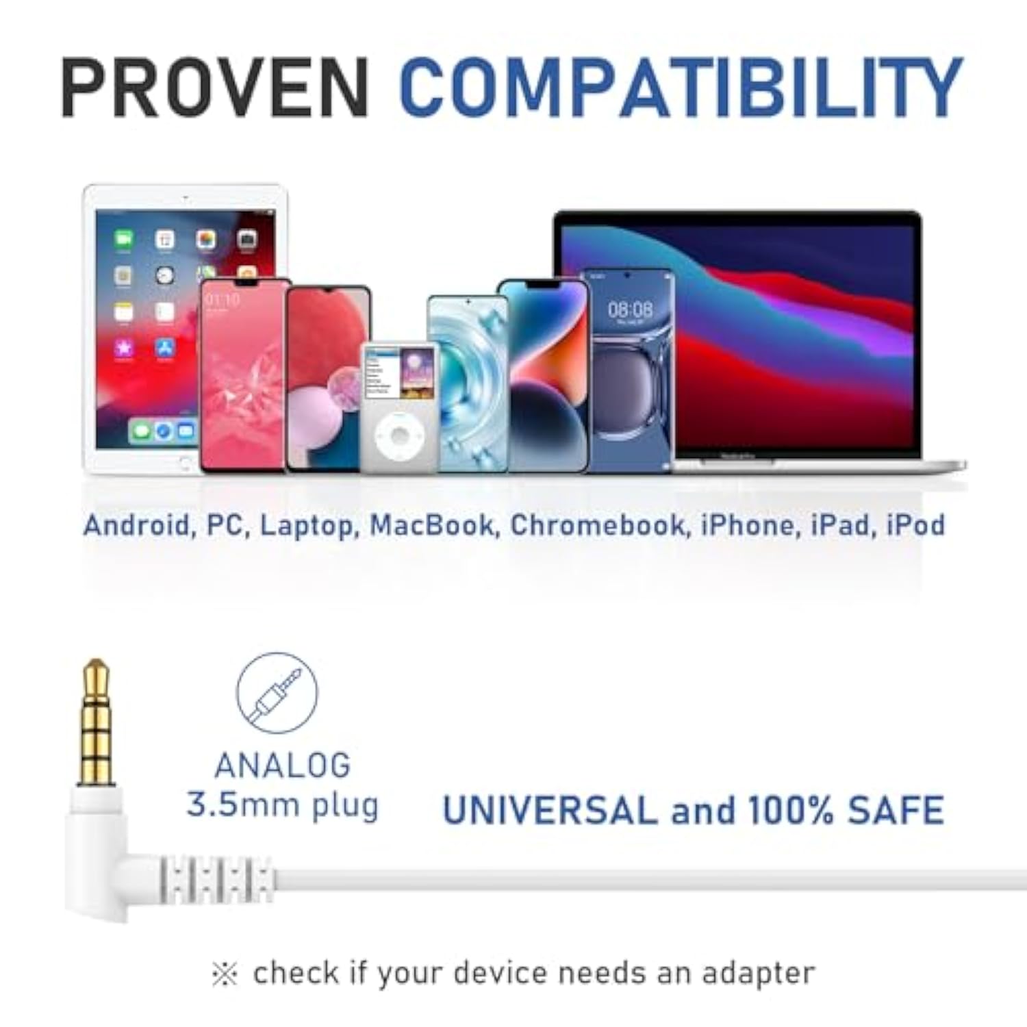 Wired In-Ear Headphones w/ Mic, Noise Isolation, 3.5mm Jack