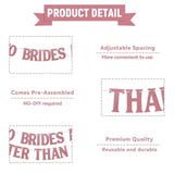 Two Brides Are Better Than One Banner - Les Gay Wedding Banner, Lesbian Gay Pride Lgbtq Engagement Party Decoration Rose Gold Glitter