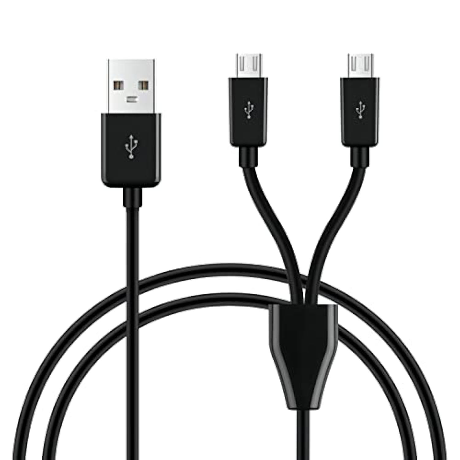 Micro Usb Splitter Cable,2 In 1 Usb 2.0 A Male To Dual Micro Usb Male Charging
