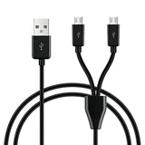 Micro Usb Splitter Cable,2 In 1 Usb 2.0 A Male To Dual Micro Usb Male Charging