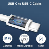 Usb C Charger For Iphone 16/15 Pro Max Charger Fast Charging, 20W C Charge Block With 10Ft Usb C To C Cord Cable Compatible For Iphone 16 15 Pro Max/16 15 Pro/16 15 Plus/16 15