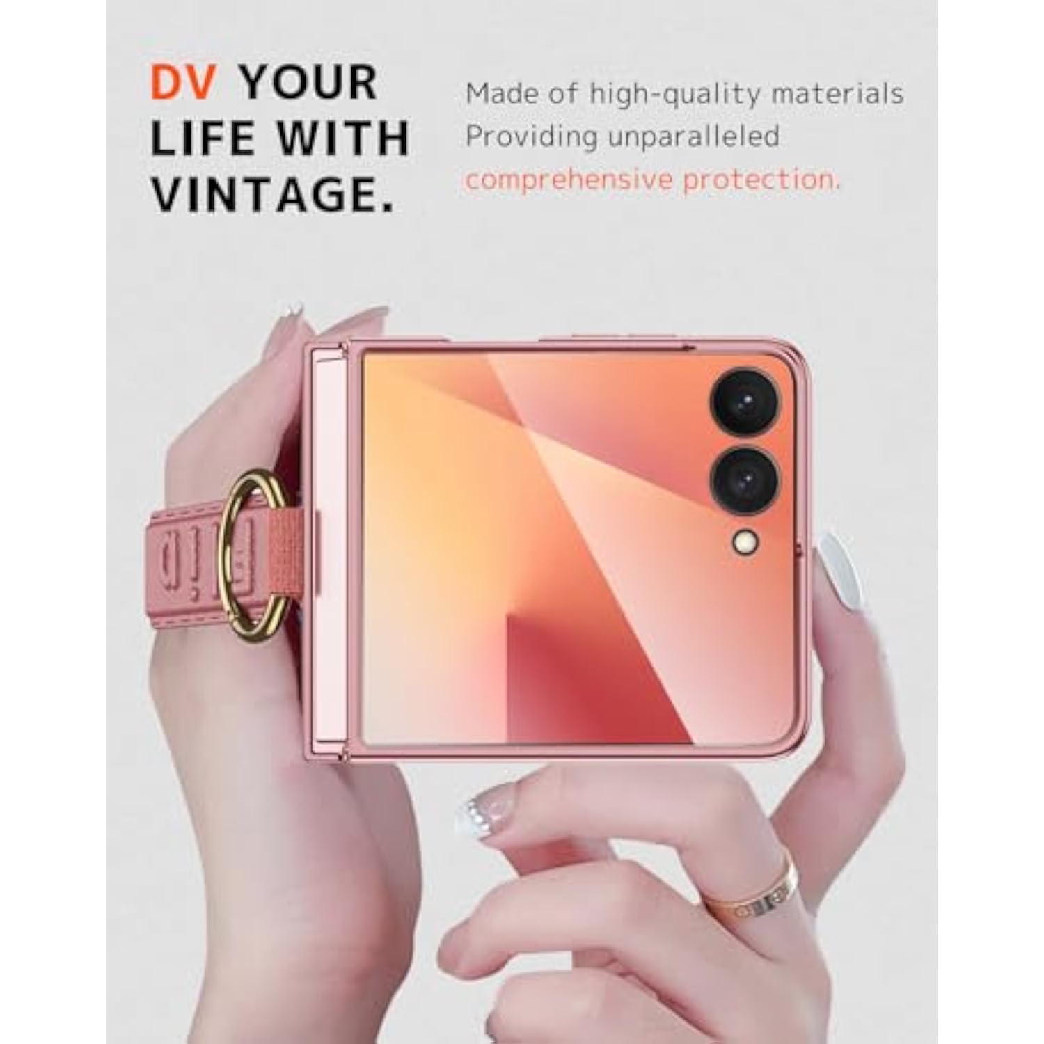 Finger Strap For Samsung Galaxy Z Flip 7 Case With Ring & Screen Protector,Full Body Shock-Absorption Protective Cover Galaxy Flip 7 5G Case Grip For Samsung Z Flip 7 Phone Cover Women Men Green