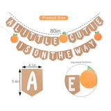 Welcome Baby Party Decorations - A Little Cutie Is On The Way Banner,Orange Themed Gender Reveal Banner,Little Cutie Birthday Party Decorations,Cutie Orange Hanging Banner Photo Props