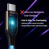 Usb C Charger Cable Led Light Up Charger Cord Visible 60W Rgb Gradual Changing Shining 3A Fast Charging Usb A To Usb C Data Sync Cord For Iphone 15/16?Samsung Galaxy Ss23+/S23 Ultra (3 Ft)