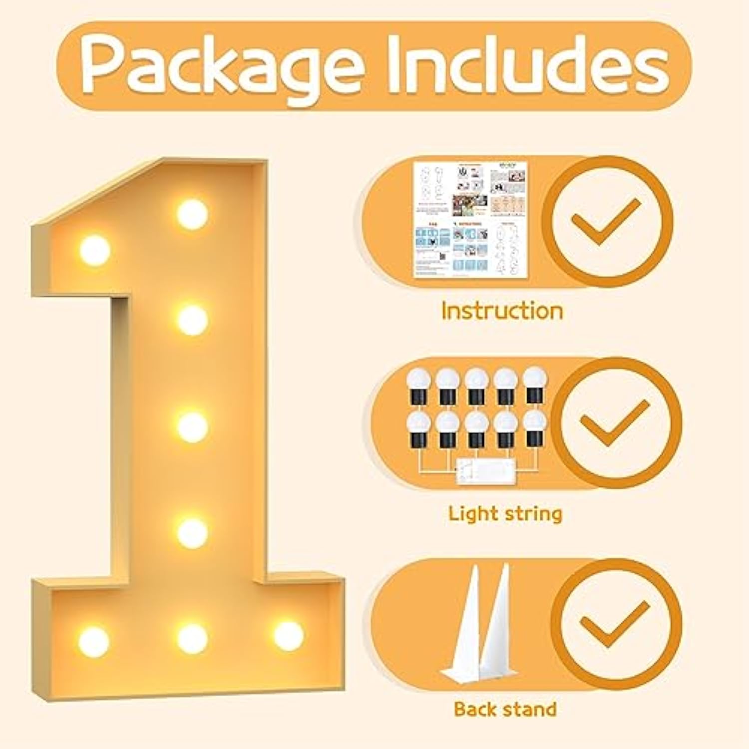 3Ft Marquee Numbers, Light Up Numbers, Mosaic Numbers For Balloons, Number 1 Balloon Frame, Marquee Light Up Letters,1St Birthday Decorations, First Party Anniversary Decorations