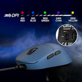 Redragon M817 Wired Gaming Mouse, 24000 DPI Optical Mice with 5 Programmable Buttons & Ergonomic Design, 37G Ultra Lightweight, Software Supports DIY Keybinds, Blue