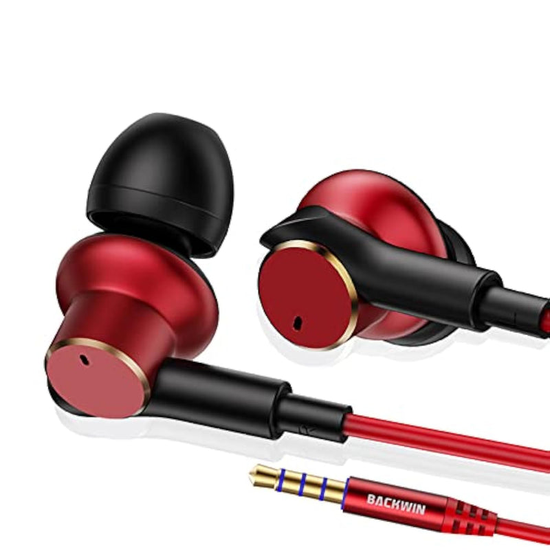 Wired Earbuds Dual-Drive Iron Ring In-Ear Headphones With Mic Hi-Res Immersive