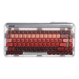 Dot Lipstick Elegant 84 Keys Mechanical Keyboard, White Backlit Hot-Swappable Rechargeable Wireless Keyboard With Gasket Design, 3 Modes Connection For Windows, Macos/Gateron Linear Switches