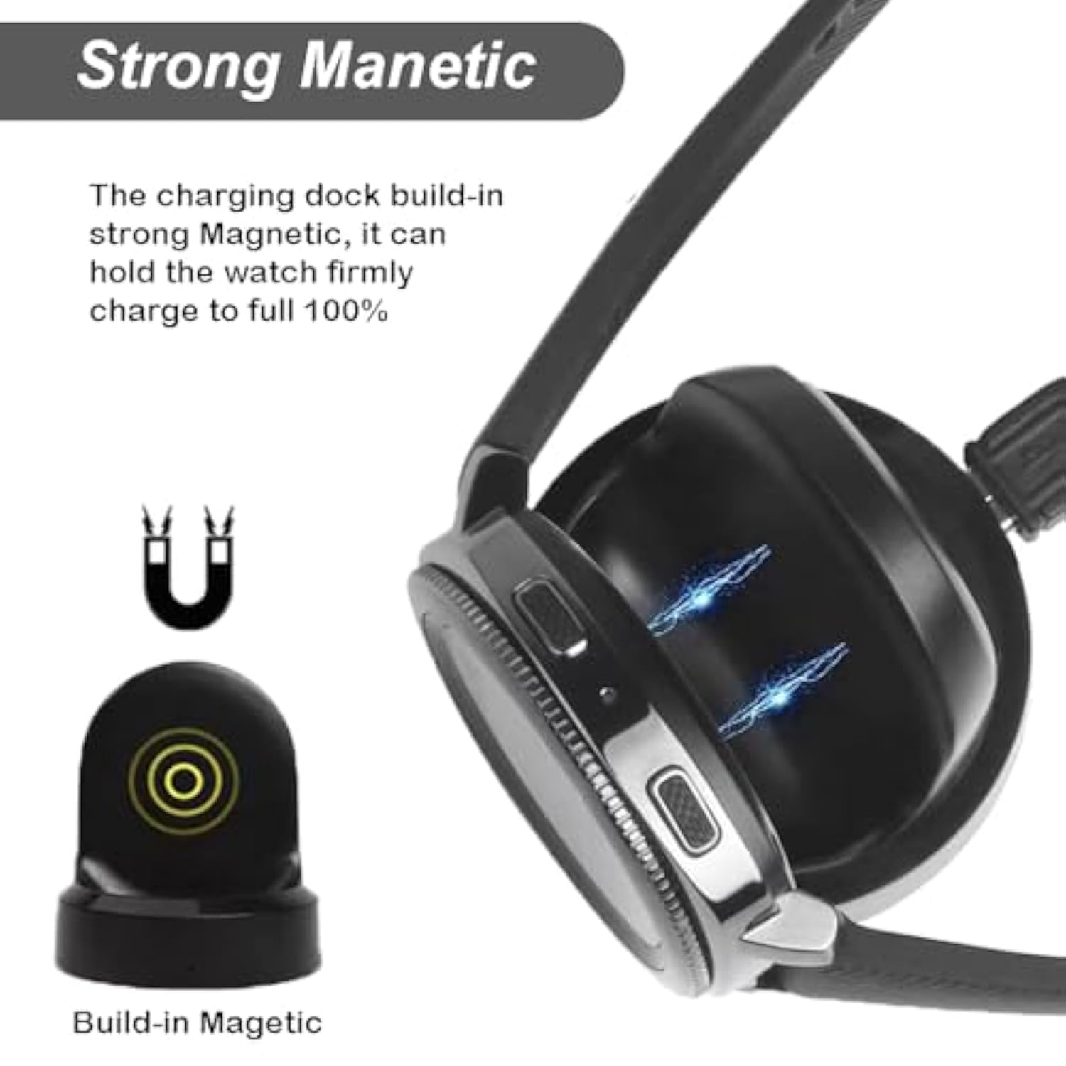 Gear S3 Charger, Gear S3 Smart Watch Charging Cradle Dock For Samsung Gear S3 Classic/Frontier Smart Watch (2-Pack)