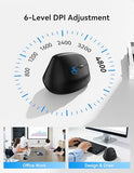 Ergonomic Mouse, Wireless Bluetooth Vertical Mouse (Bt5.3/3.0 & 2.4G) Rechargeable 4800 Dpi Optical Mouse With 6 Adjustable Dpi, Quiet Clicks, Usb A Receiver, 6 Buttons - Wide Compatibility