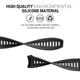 NotoCity for Garmin Instinct Band, Soft Silicone Replacement Watch Strap Compatible with Garmin Instinct 2/ Solar/Tactical(Black)