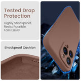 Designed For 16 Pro Max Case, Silicone Upgraded [Camera Protection] Phone Case With [2 Screen Protectors], Soft Anti-Scratch Microfiber Lining Inside, 2024, Light Brown
