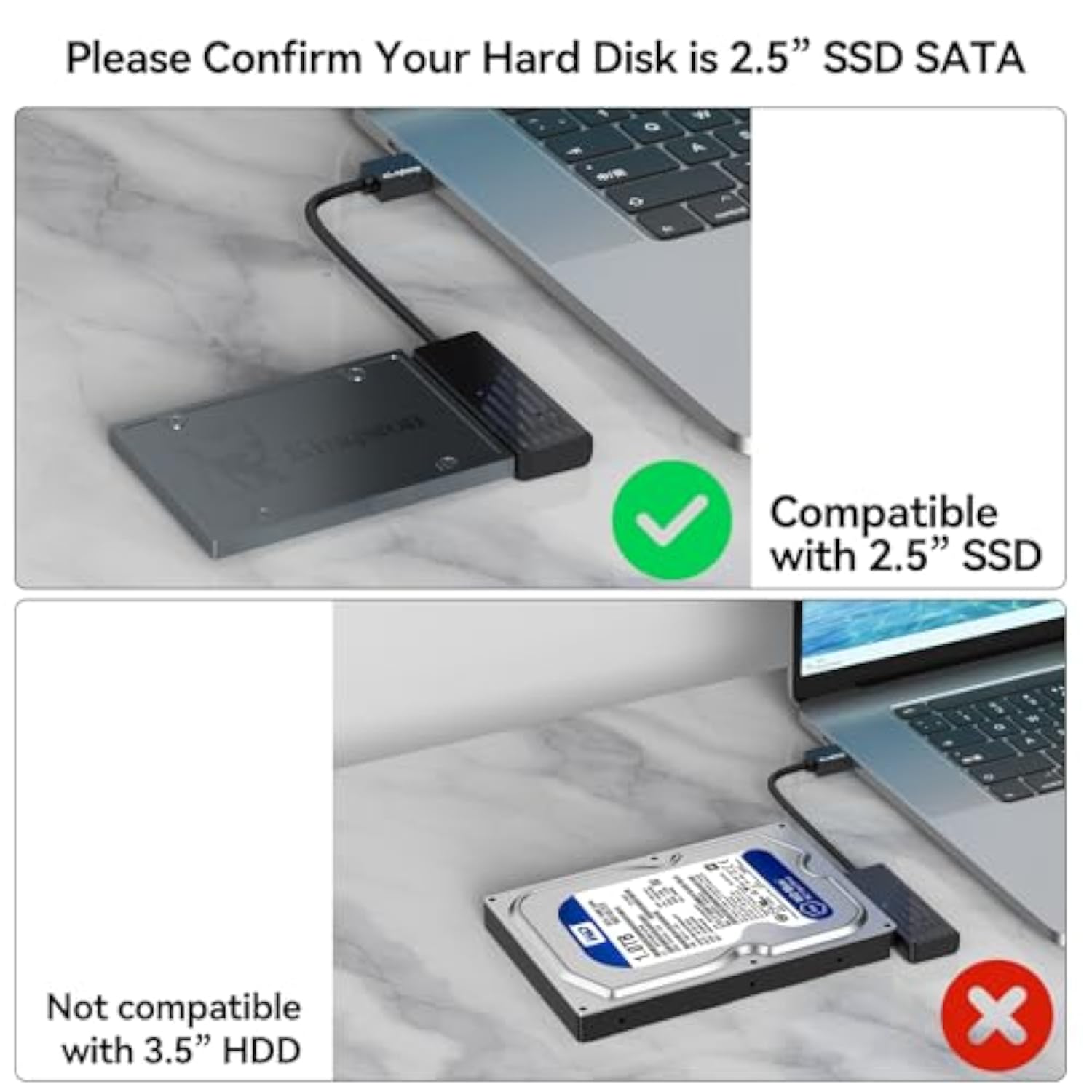 Sata To Usb 3.0 Adapter, Usb To Sata Adapters 2.5" Ssd To Usb Sata Iii Hard Dr