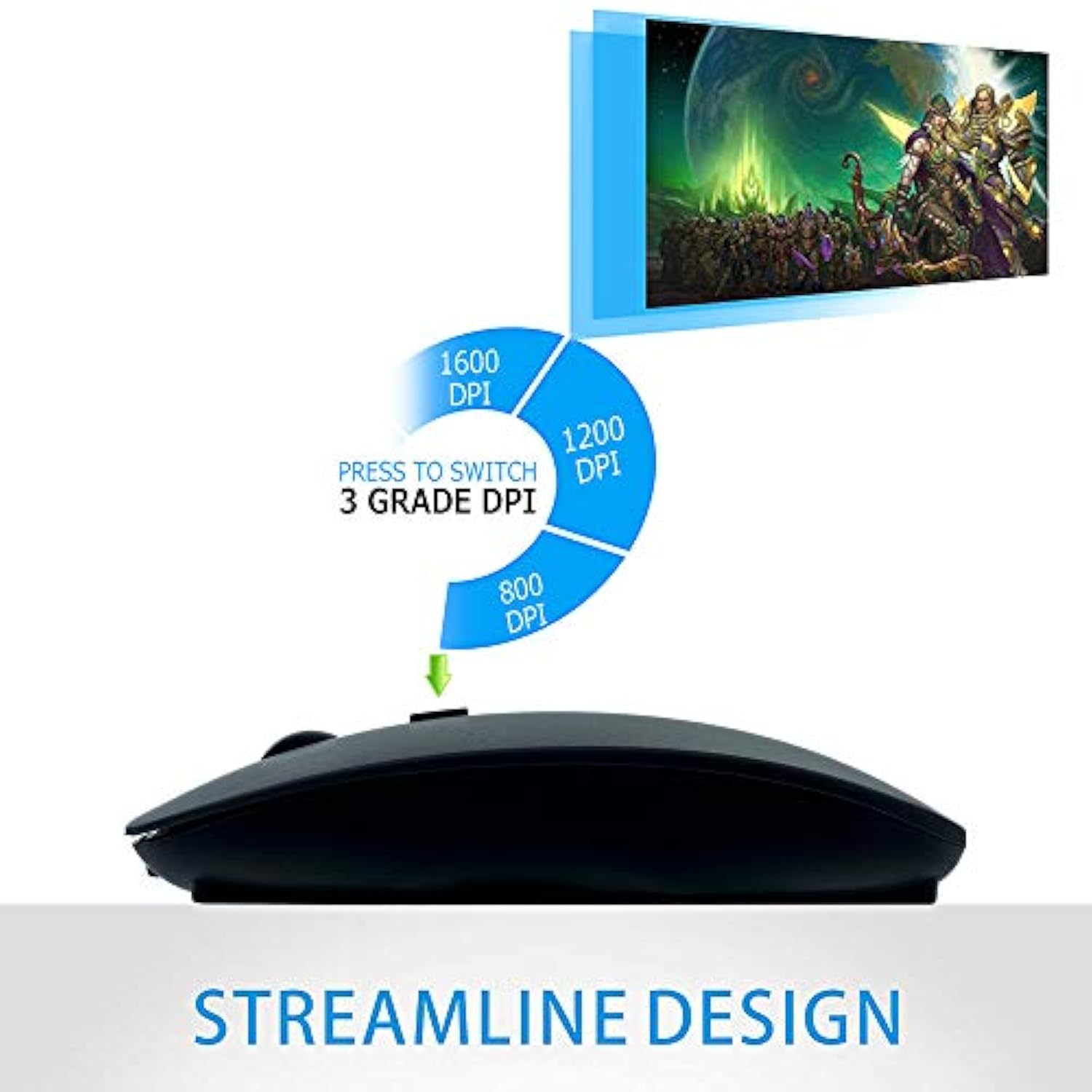 Bluetooth Rechargeable Mouse For Macbook Pro, Macbook Air, Notebook, Pc, Laptop - Black