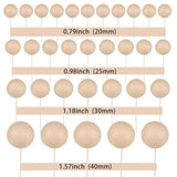 30Pcs Ball Cupcake Toppers Balls Cake Toppes Foam Balls Picks Diy Mini Balloon Cake Topper For Baby Shower Birthday Favor Wedding Anniversary Party Cake Decorations Supplies Khaki