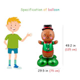 2-Piece 49-Inch Christmas Foil Balloons with Gingerbread Man and Bell for Party Decor