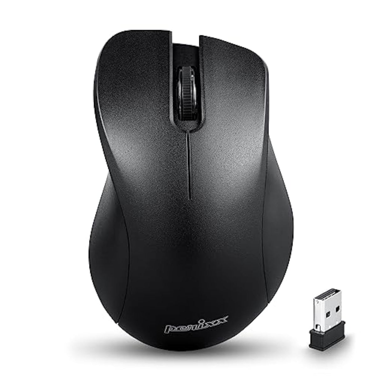Perixx PERIMICE-621B Wireless Mouse - Silent Click with Ergo Design - Compatib