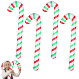 4Pcs Inflatable Candy Canes, 34.6 Inch Christmas Candy Canes Decorations Large Candy Cane Balloons Pool Floats For Indoo