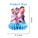 8Pcs Soccer Honeycomb Table Centerpiece Football Birthday Party Supplies Table Decorations for Kids Party Decorations