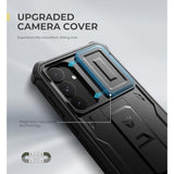 For Samsung Galaxy S25 Plus Case With Built-In Slide Camera Cover & Screen Protector & Kickstand,Heavy-Duty Shockproof Rugged Case Full-Body Bumper Cover For Galaxy S25 Plus(2025),Black