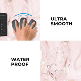 Stitched Edges Extended Mouse Pad With Cup Coaster For Computer And Keyboard?31.5 X 13.8 Inch Gaming Mouse Pad Desk Mat - Rose Gold Pink Marble