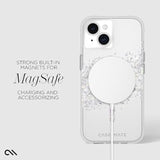 Case-Mate iPhone 15 Case - Touch of Pearl [12ft Drop Protection] [Compatible with MagSafe] Magnetic Cover with Cute Bling Sparkle for iPhone 15 6.1", Anti-Scratch, Shock Absorbent Material, Slim Fit