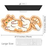 Kawaii Desk Pad Cat Mouse Pad Large Size, Kawaii Desk Cccessories Gaming Mousepad Kawaii Room Decor For Girls