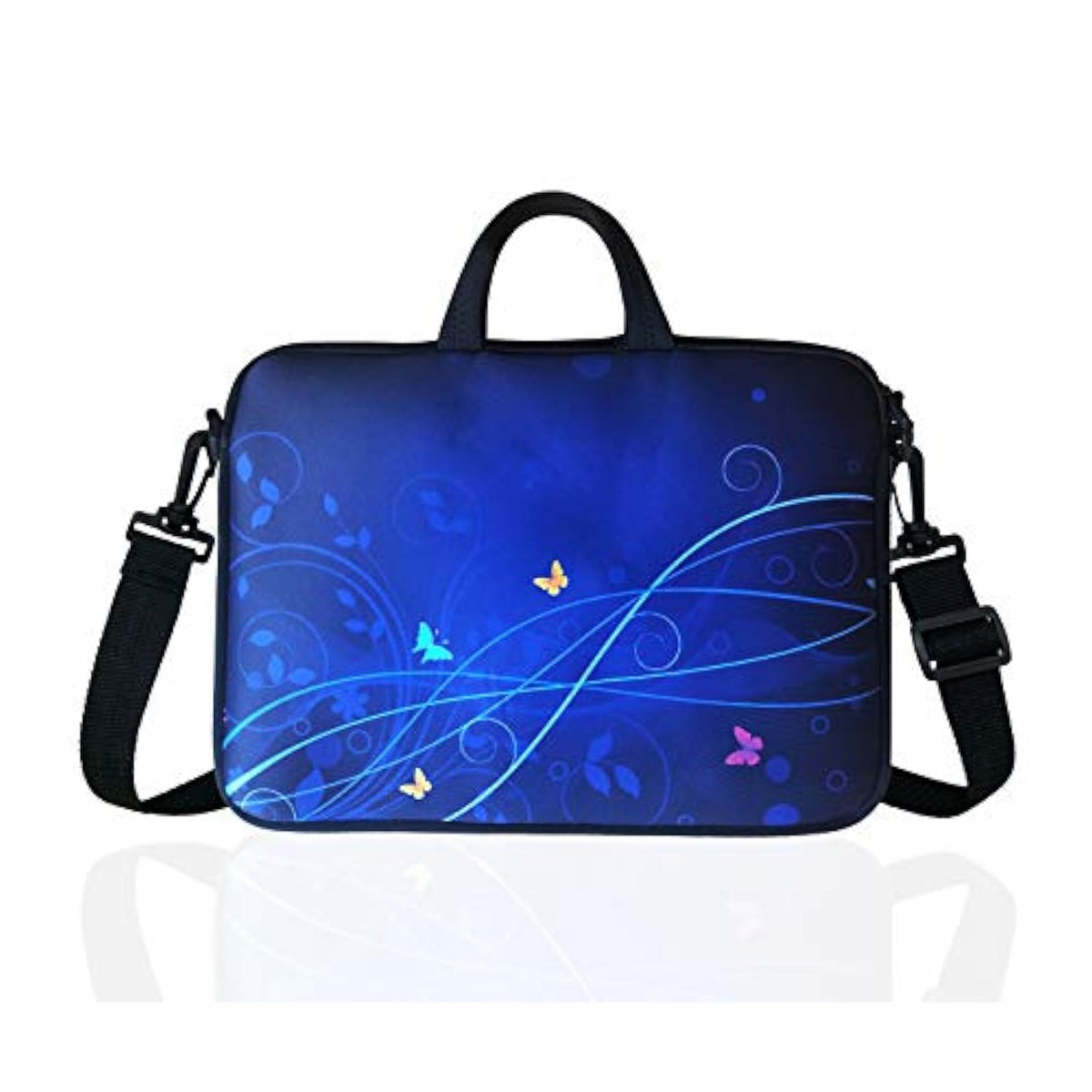 14-Inch Neoprene Laptop Shoulder Messenger Bag Case Sleeve For 13 13.3 14 14.1" Inch Notebook/Chromebook (Classic)