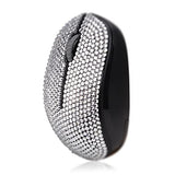 Bling Crystal Rhinestone Wireless Mouse - 2.4G Cordless Mice With Usb Nano Receiver Computer Mouse With Noiseless Click For Laptop, Pc, Tablet, Computer, And Mac - White