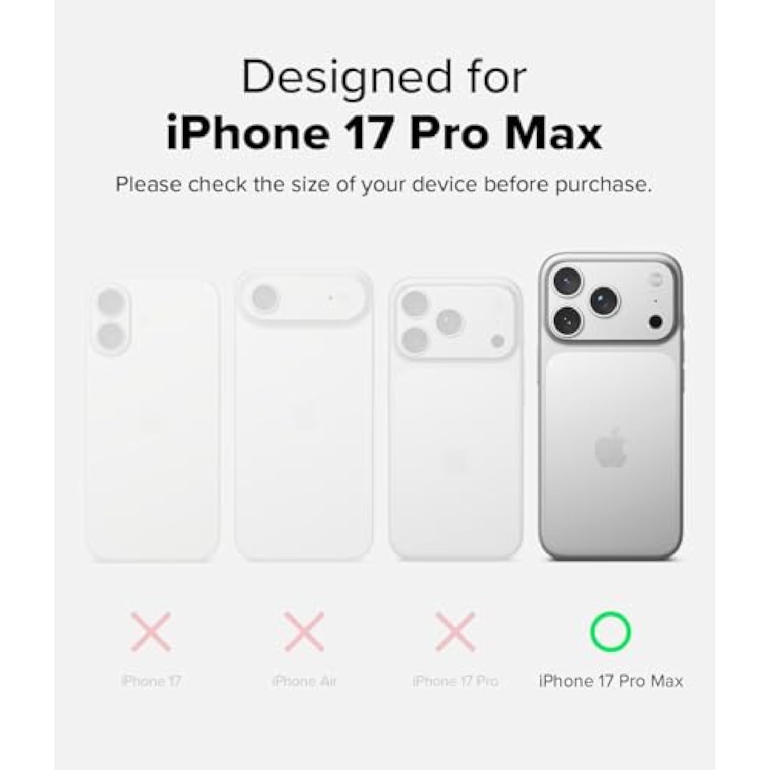 Ringke Fusion for iPhone 17 Pro Max Case, [Oil & Dirt Resistant] UV Coating for Scratch & Discoloration Resistant, Shockproof Air Pockets - Matte Clear