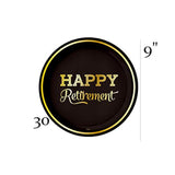 Gender Reveal Party Supplies Set – Plates, Cups, Napkins, Cake Topper – Disposable Baby Shower Plates And Napkins For Boy Or Girl Gender Reveal Decorations, Black And Gold