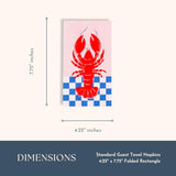 Decorative Lobster Paper Guest Towels, Red And Blue Checkered