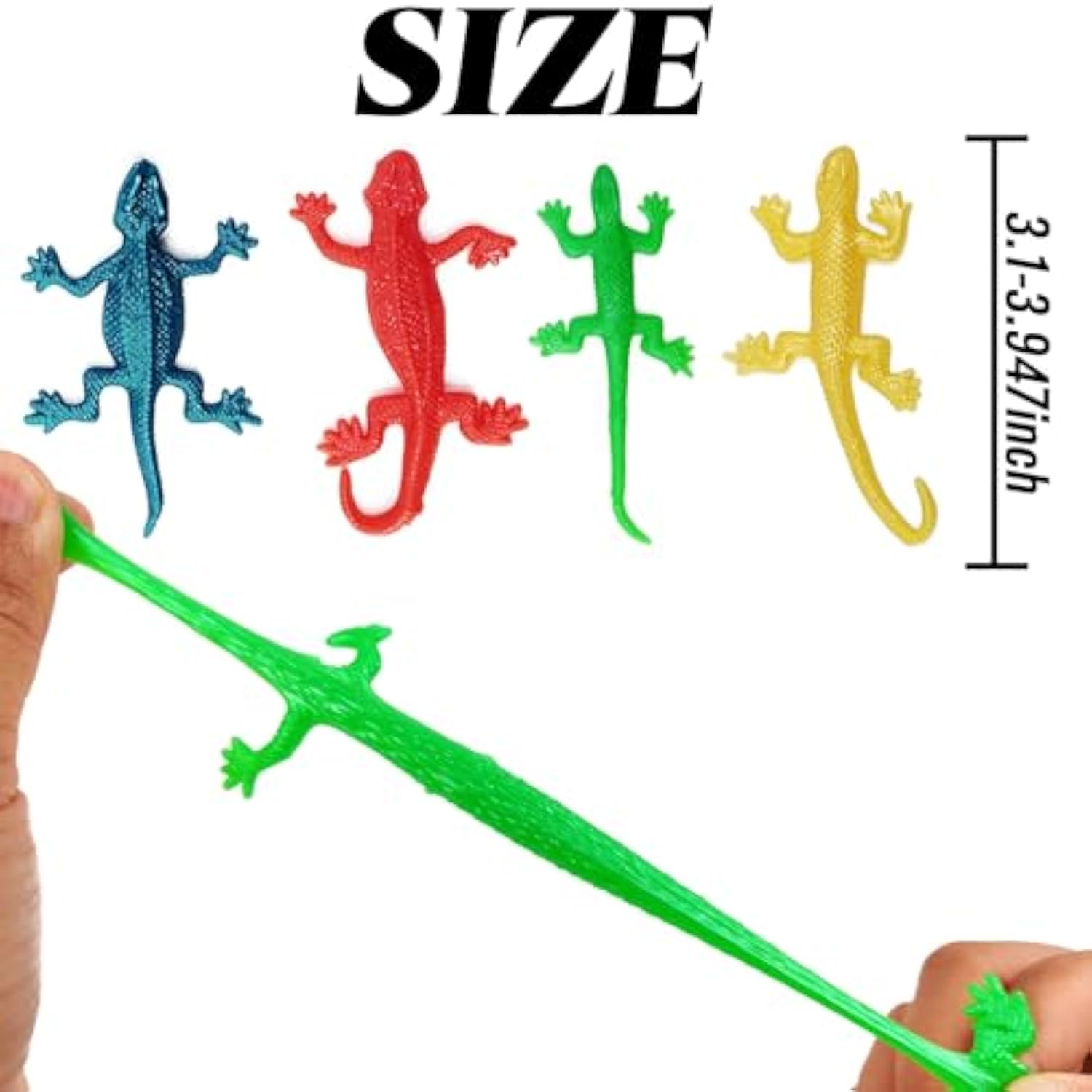 28Pcs Stretchy Lizard Toys Rubber Fake Lizards Set For Halloween Party Favors Decoration Easter Egg Basket Stuffers Classroom Prizes Themed Parties Present Bags For Kids Teens Adults