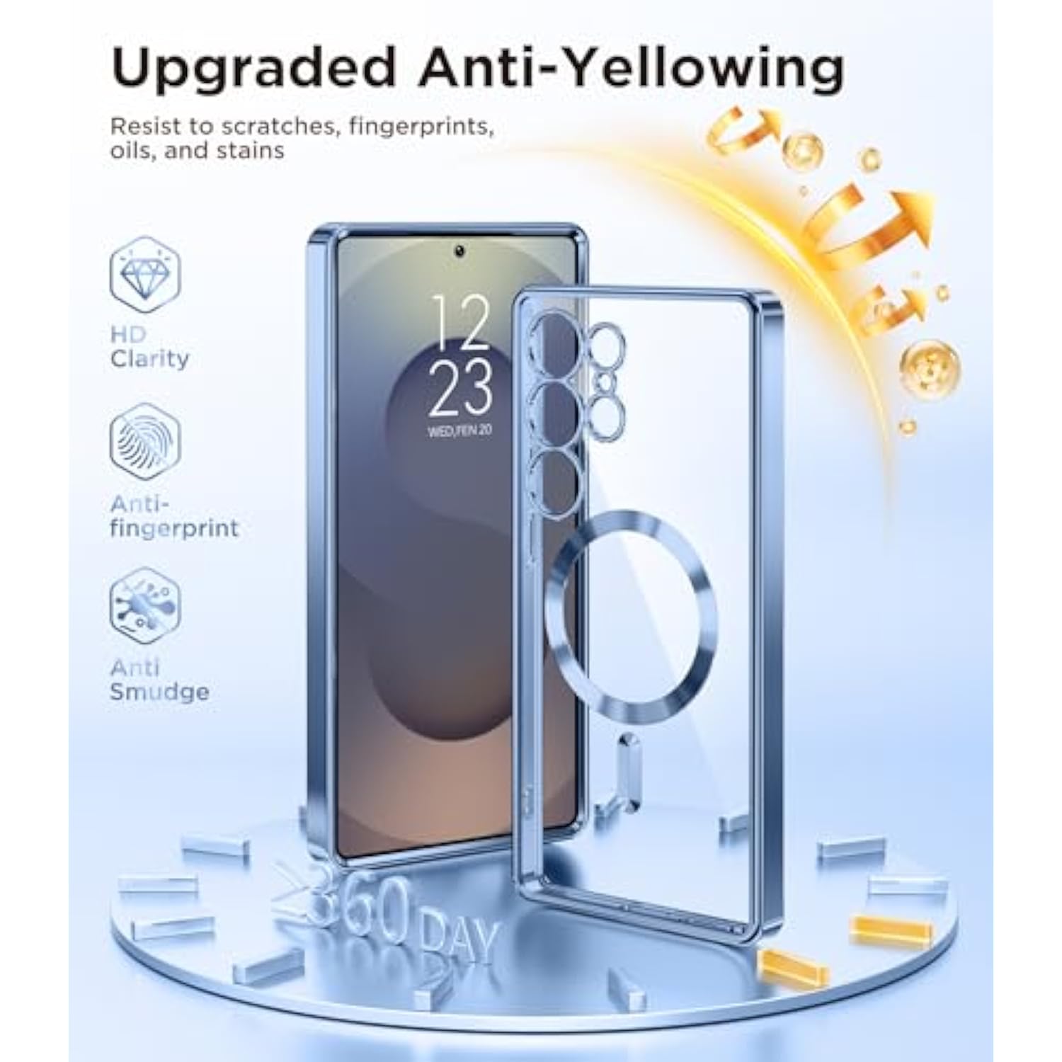 Magnetic Case for Samsung Galaxy S25 Ultra, MagSafe, Camera Protection, Shockproof