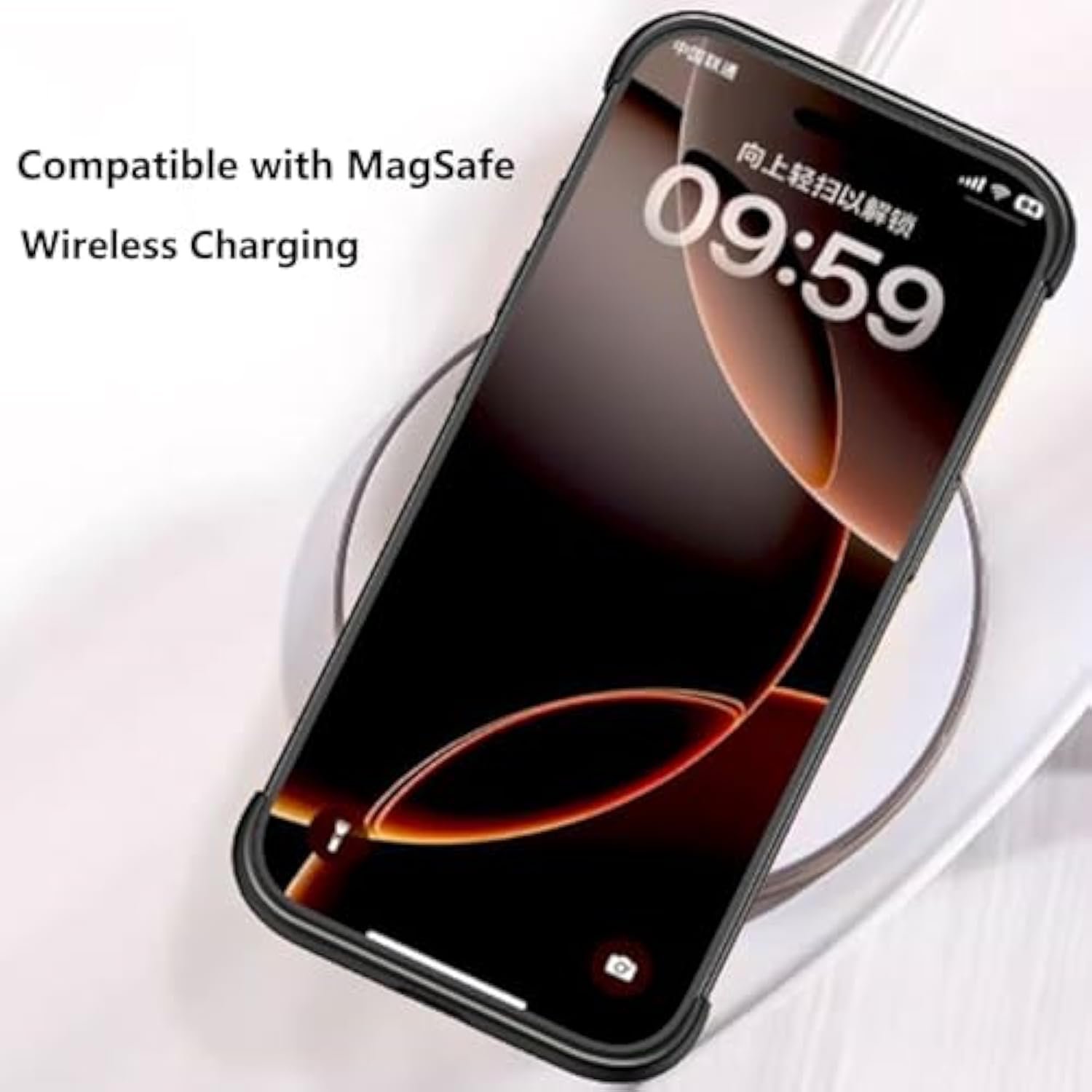 For Iphone 17 Pro Max Frameless Bumper Case With Camera Lens Protector, Compatible With Magsafe, Minimalist Slim Fit No Back No Frame Design Tpu Bumper Excellent Heat Dissipation (Orange)