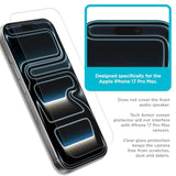 Tech Armor for iPhone 17 Pro Max Screen Protector 6.9 inch- Ballistic Tempered Glass, Case Friendly, Sensor Protection, HD, 9H Hardness, 3 Pack