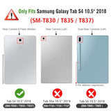 Fintie Shockproof Case For Samsung Galaxy Tab S4 10.5 2018 Model Smt830/T835/T837, [Tuatara Magic Ring] [360 Rotating] Multifunctional Grip Stand Carry Cover W/Builtin Screen Protector, Black