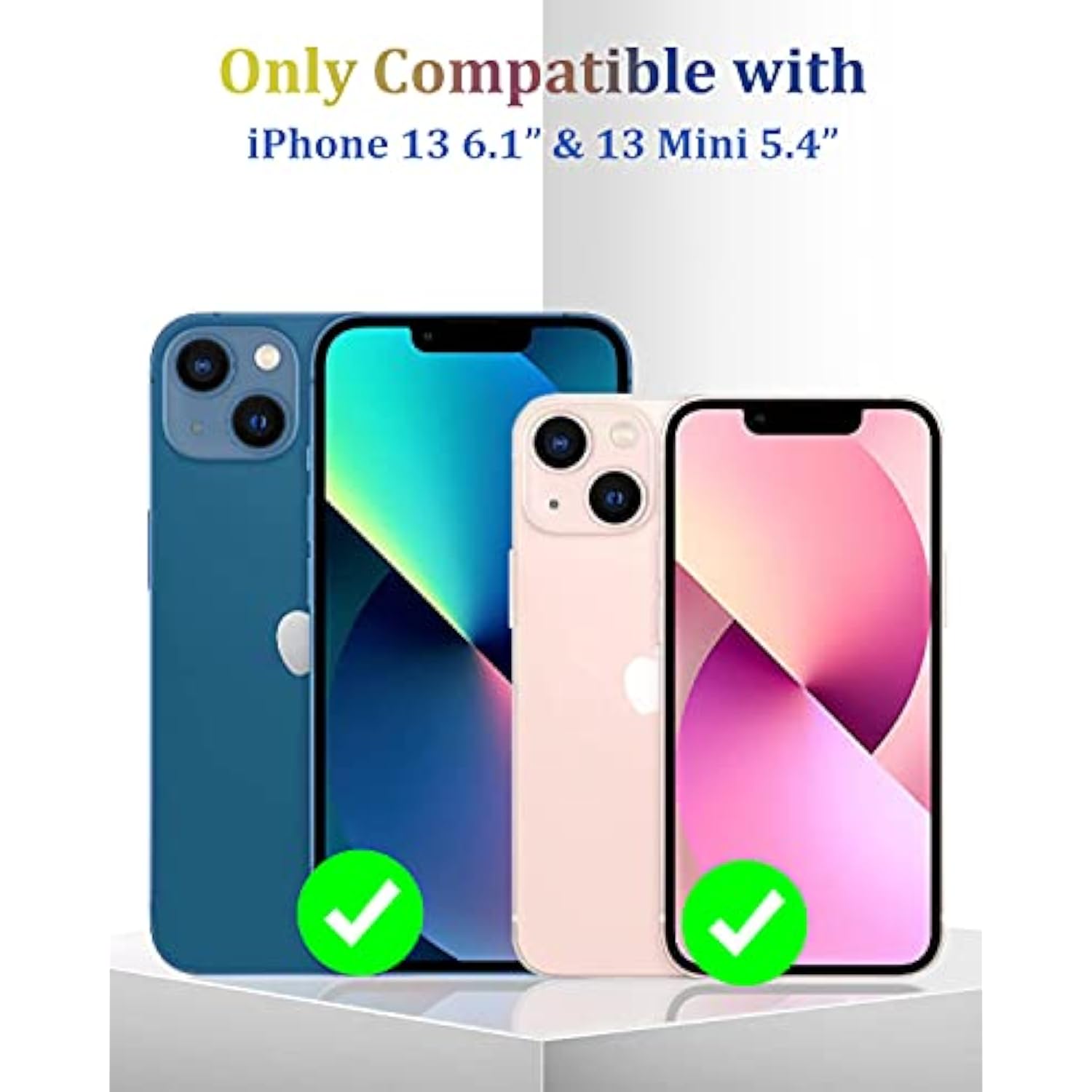 3-Pack iPhone 13 & 13 Mini Camera Lens Protectors 9H Tempered Glass Black Circle