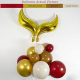 137Pcs Magical Balloon Arch Garland Kit, Burgundy Gold Brown White Balloons With Golden S-Wing Foil Balloons, For Magic Birthday Party Decorations, Baby Showers, And Fantasy-Themed Parties