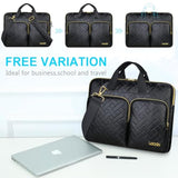 360° Protective Laptop Shoulder Bag, 14 Inch Laptop Sleeve Case For Hp Dell Asus Acer Chromebook 14, Hp Stream, Dell Inspiron, Ideapad, Acer Spin, Asus Zenbook Computer Bag, Elegant Black