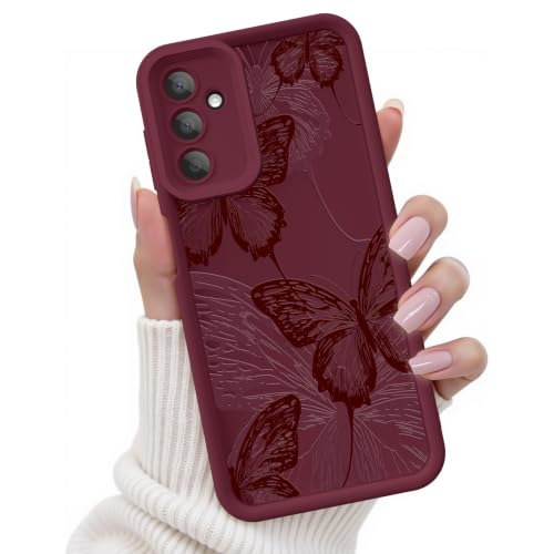 for  Galaxy A17 5G Case, Creative Butterfly Pattern Design for Girl Women, Soft Silicone Shockproof Anti-Scratch Protection Phone Cover for