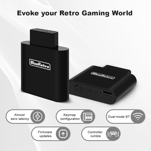Blueretro Snk Neogeo Wireless Controller Adapter - Supports Firmware Upgrade, Dual-Mode Bt, Keymap Configuration, Compatible With Ps3/Ps4/Ps5,Xbox One S,Series X/S,Switch Pro Bluetooth Controllers