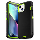 For Iphone 13 Case (6.1"), With 2 Tempered Glass Screen Protector [Heavy Duty Military-Grade Full Body Drop Protection] Shockproof Tough Durable 6.1 Inch?Blackgreen?
