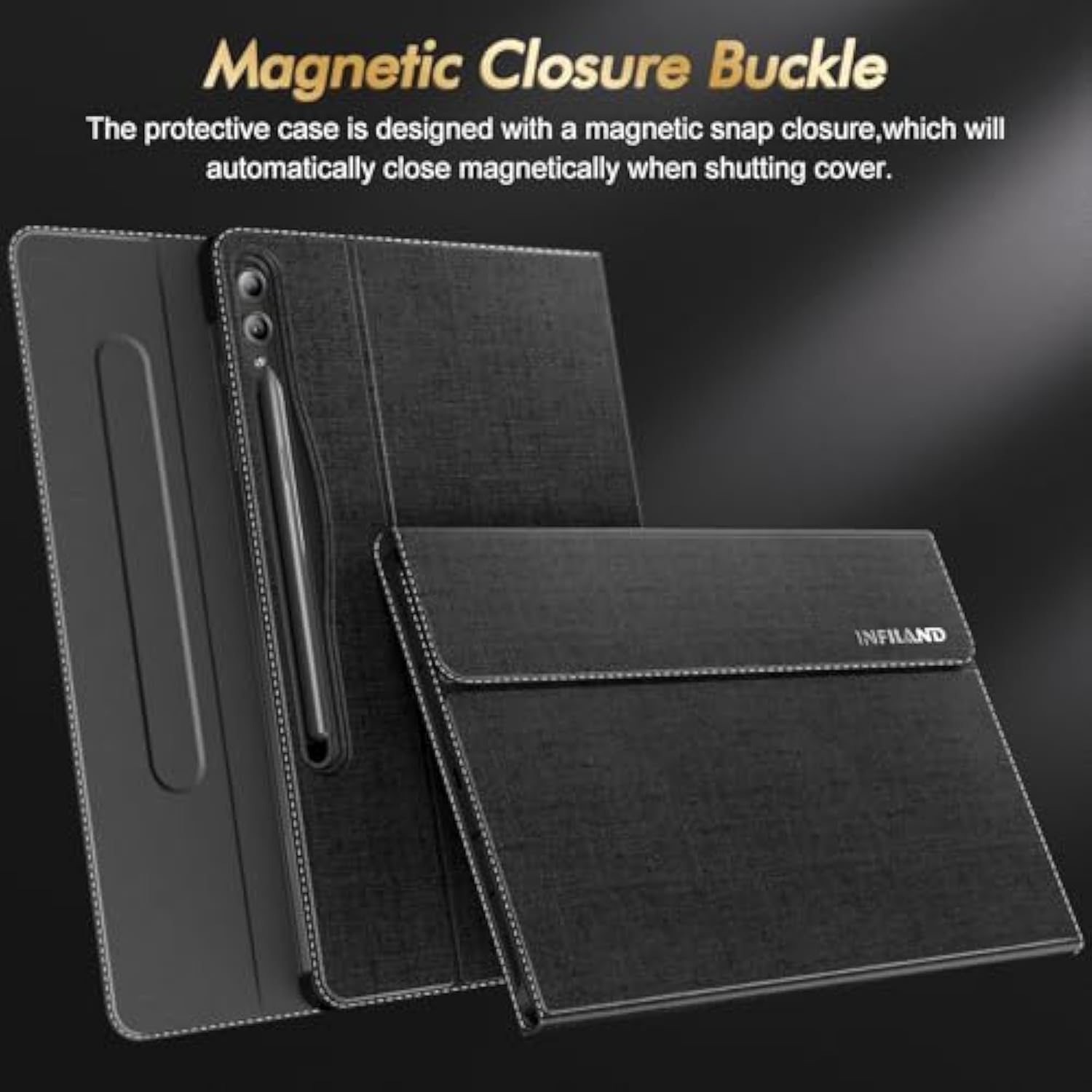 Galaxy Tab S9+ Plus Case, Multi-Angle Stand Cover Compatible With Samsung Tab