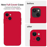 Case, Silicone Upgraded [Camera Protection] Phone Case With [2 Screen Protectors], Soft Anti-Scratch Microfiber Lining Inside, 6.1 Inch, Deep Red