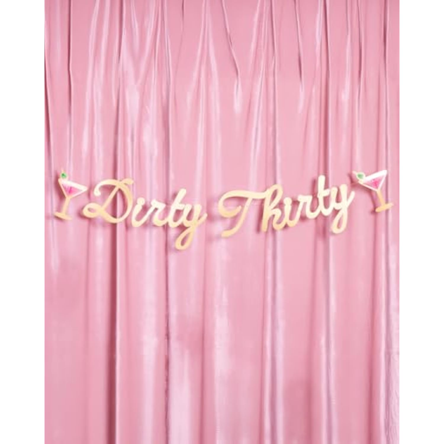 Dirty Thirty 3D Pop Up Banner 5Ft 30Th Birthday Martini Cocktail Photo Booth Decor