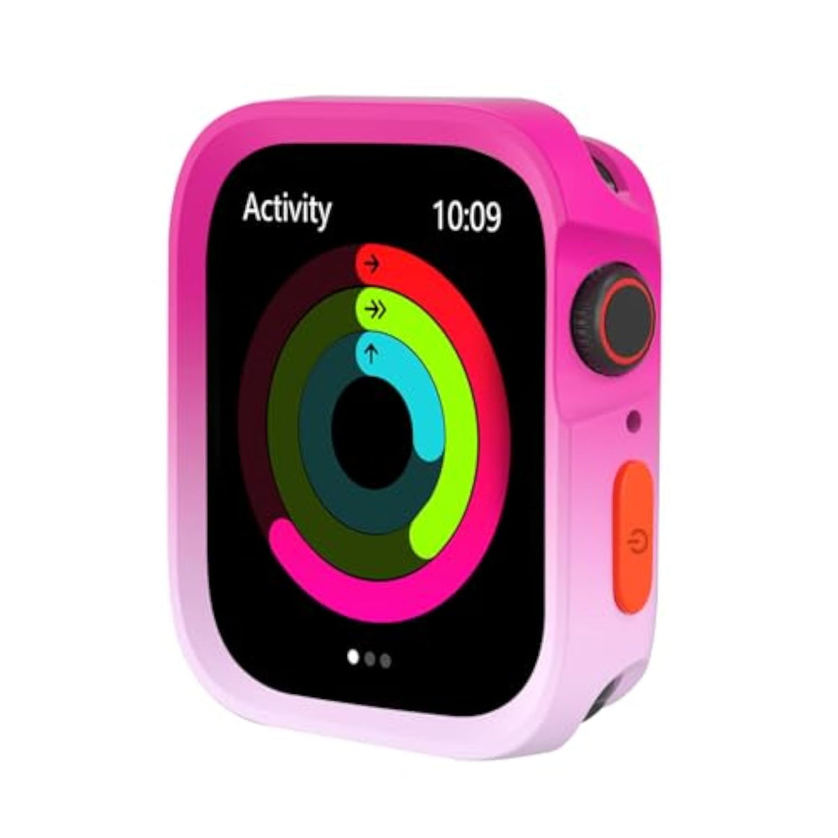 Soft Flexible TPU Case for Apple Watch 40mm/41mm, Rose Red and White