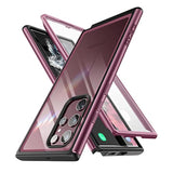 SUPCASE for Samsung Galaxy S22 Ultra Case (Unicorn Beetle Edge Pro), [Built-in Screen Protector] [Military-Grade Protection] Slim Frame Clear Protective Phone Case for S22 Ultra 5G 2022, Wine
