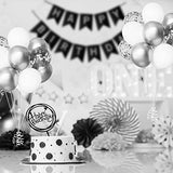 108 Pcs White Silver Balloon Garland Arch Kit 5 10 12 18 Inches Pastel White Silver Confetti Balloons for Birthday Wedding Bridal Showers Baby Shower Party Decorations